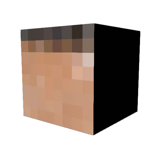 Rikaldito Minecraft avatar head, 3D render