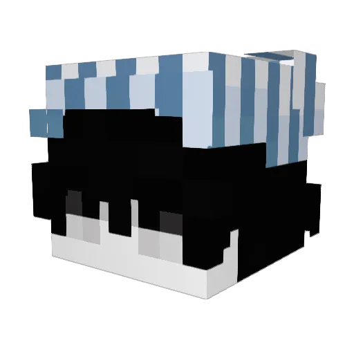 Rikamin Minecraft avatar head, 3D render
