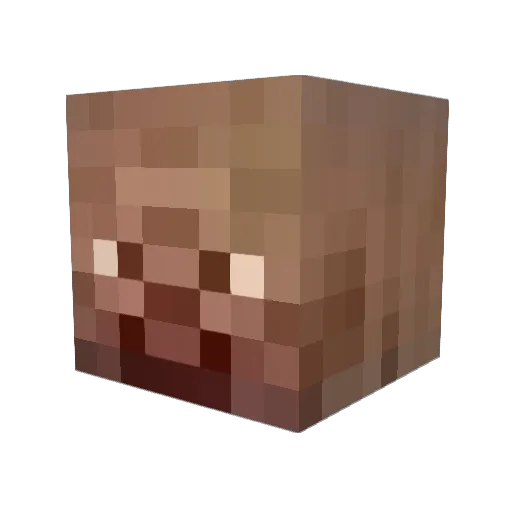 RikardoT Minecraft avatar head, 3D render
