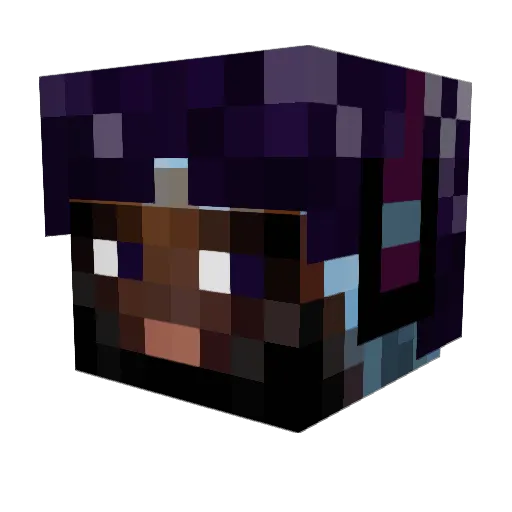 Rikari Minecraft avatar head, 3D render