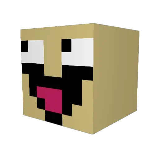 Riki25 Minecraft avatar head, 3D render