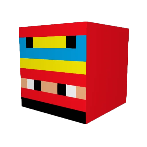 Rikies4 Minecraft avatar head, 3D render