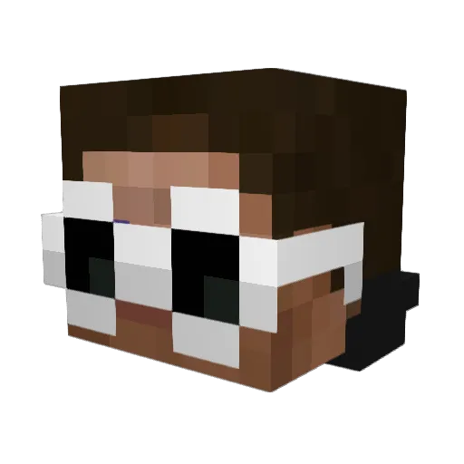 Rikiko_ Minecraft avatar head, 3D render