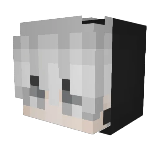 Rikilem Minecraft avatar head, 3D render