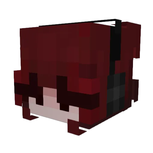 Rikka678 Minecraft avatar head, 3D render