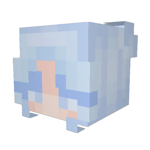 Rikka_San_ Minecraft avatar head, 3D render