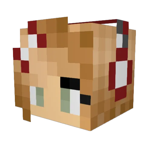 RikkiWho Minecraft avatar head, 3D render