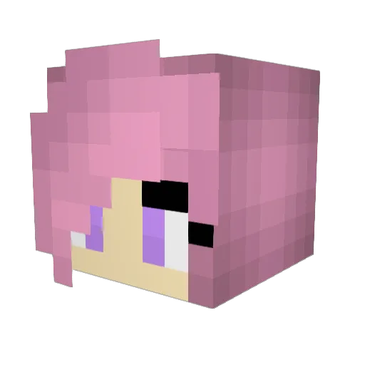 Rikki_Rose Minecraft avatar head, 3D render