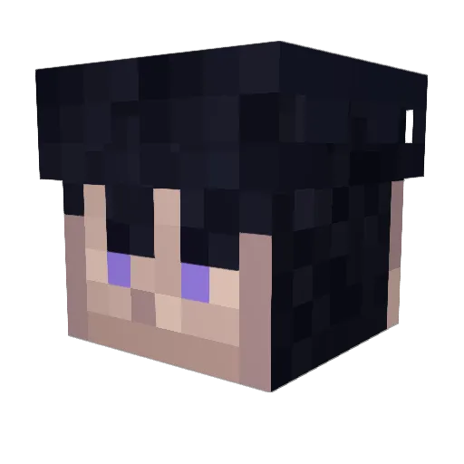 RikkiisRippin Minecraft avatar head, 3D render
