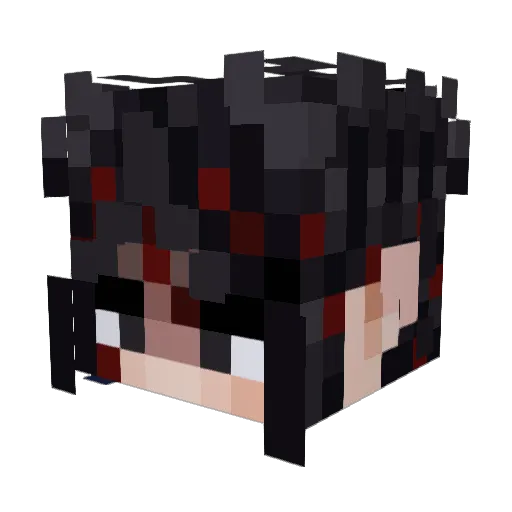 Rikkiti Minecraft avatar head, 3D render