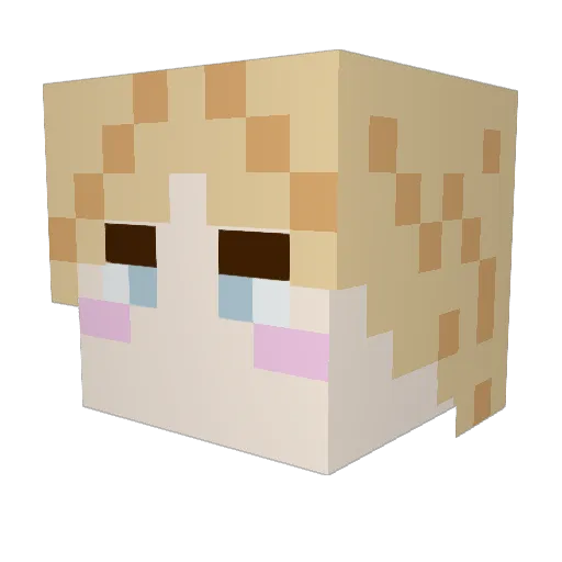 Rikkomus Minecraft avatar head, 3D render