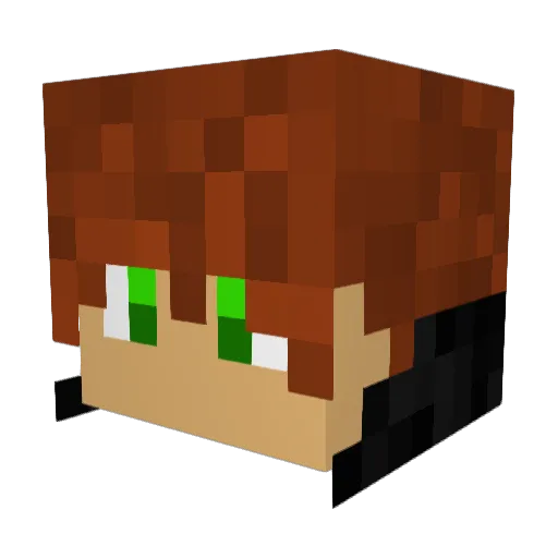 RikkuSanata Minecraft avatar head, 3D render