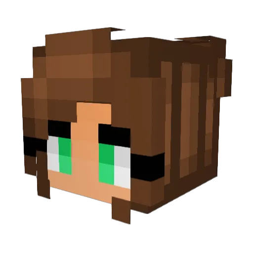 Rikky68 Minecraft avatar head, 3D render