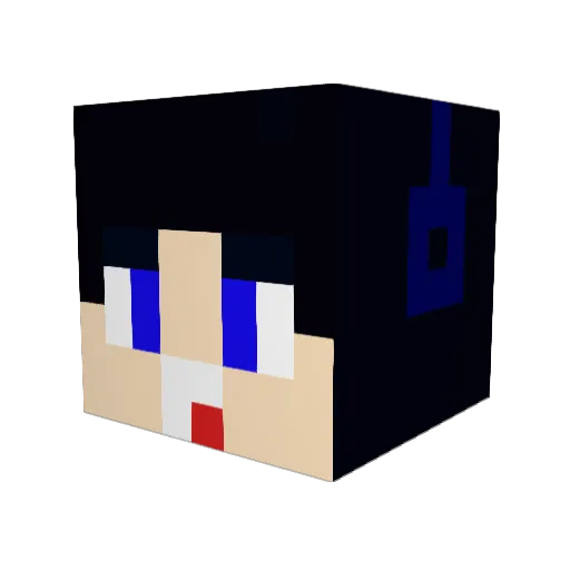 Riklando Minecraft avatar head, 3D render