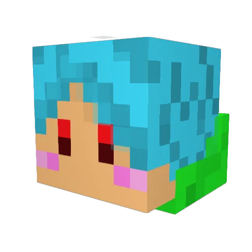 Riko003 Minecraft avatar head, 3D render