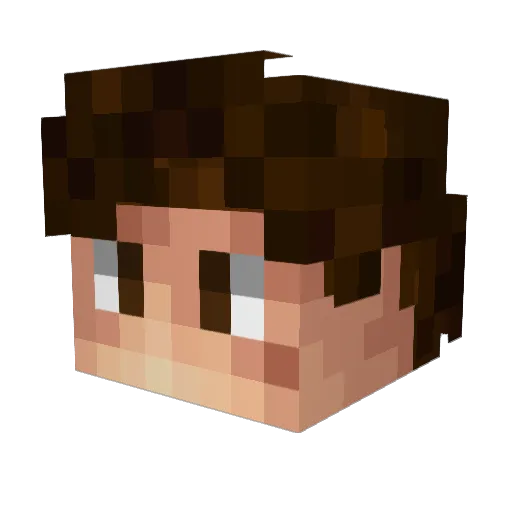 Riko47 Minecraft avatar head, 3D render