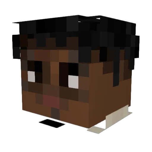 RikoHuncho Minecraft avatar head, 3D render