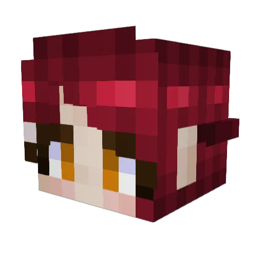 RikoIsLove Minecraft avatar head, 3D render