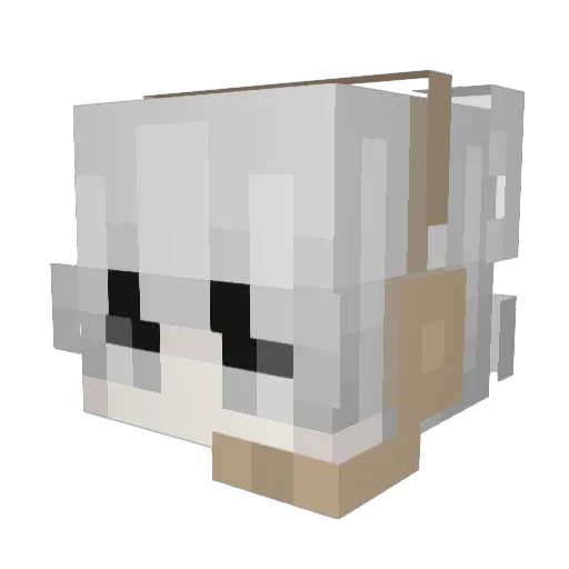 RikoJun Minecraft avatar head, 3D render