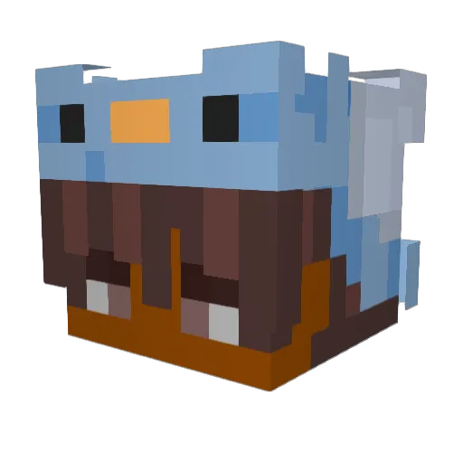 Rikolleddd Minecraft avatar head, 3D render