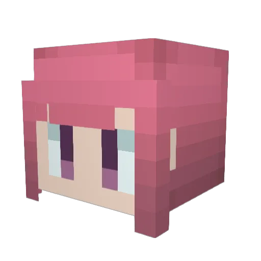 Rikosuke Minecraft avatar head, 3D render