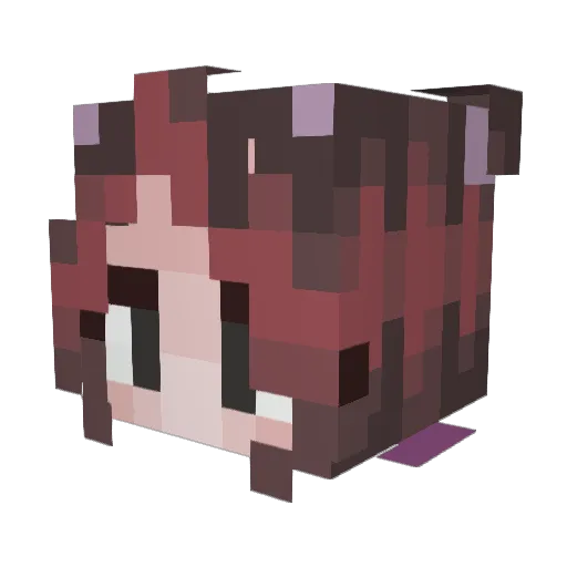 Rikraks Minecraft avatar head, 3D render