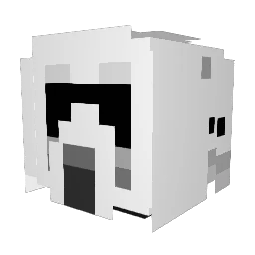 Rikske Minecraft avatar head, 3D render