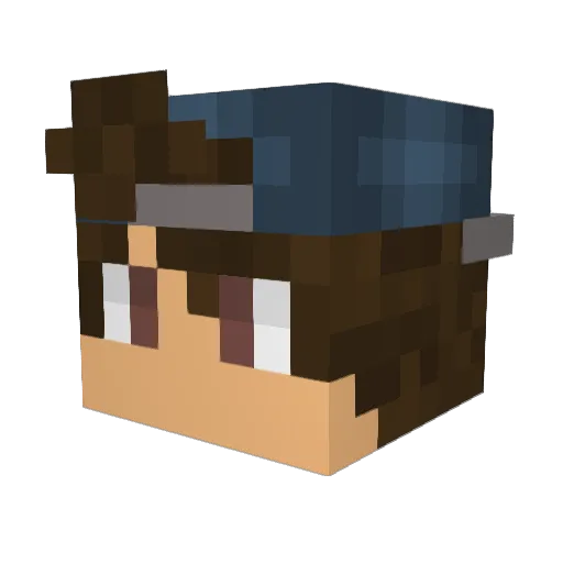 Rikss Minecraft avatar head, 3D render
