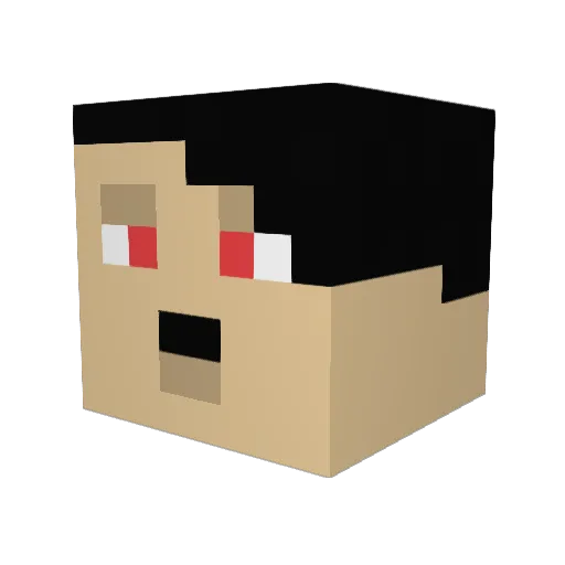 Riksson Minecraft avatar head, 3D render