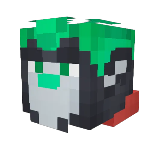 RikuFolf Minecraft avatar head, 3D render