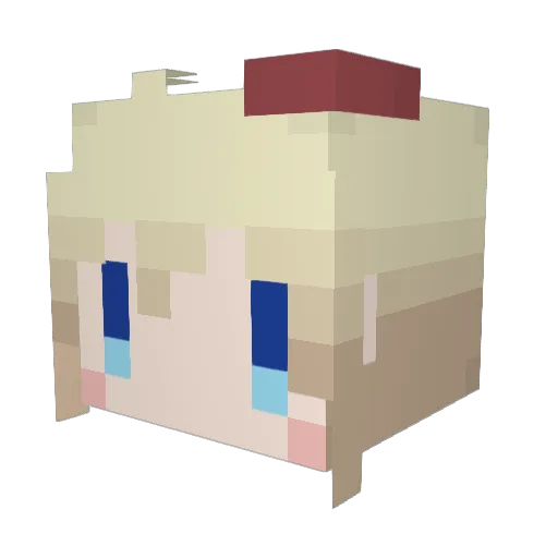 RikuMa1106 Minecraft avatar head, 3D render