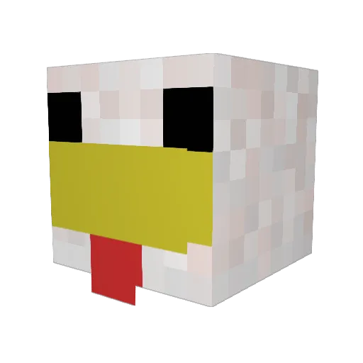 RikuPhone Minecraft avatar head, 3D render