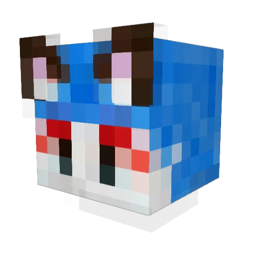 Riku_Sen Minecraft avatar head, 3D render
