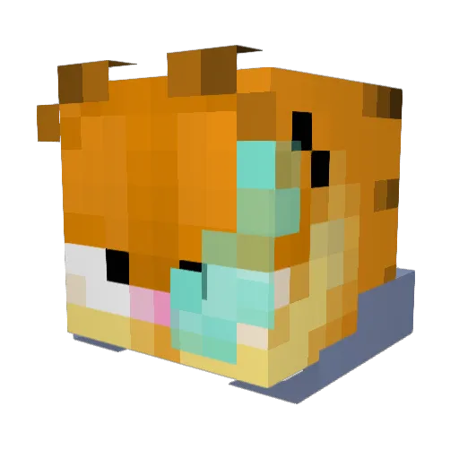 Rikunator Minecraft avatar head, 3D render