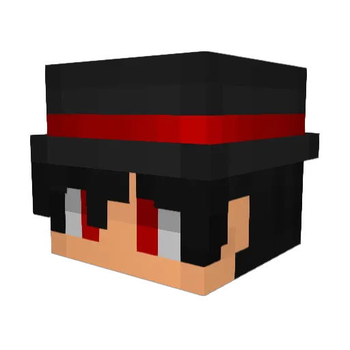RikuuMP4 Minecraft avatar head, 3D render
