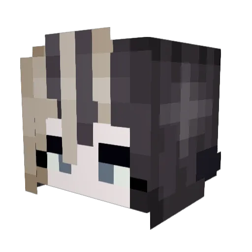 Rikuuq Minecraft avatar head, 3D render