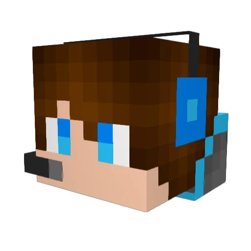 Rilenn Minecraft avatar head, 3D render
