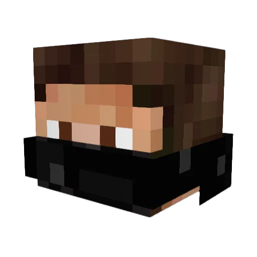 RilesUp Minecraft avatar head, 3D render