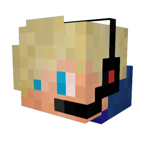Rilesteenz Minecraft avatar head, 3D render