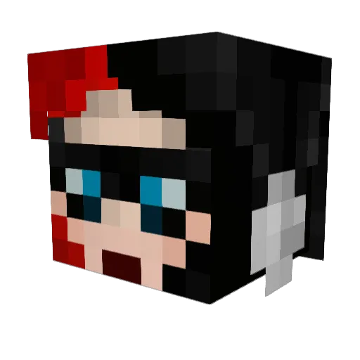 Riley1544 Minecraft avatar head, 3D render