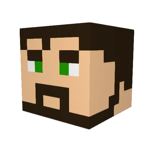 RileyTS Minecraft avatar head, 3D render
