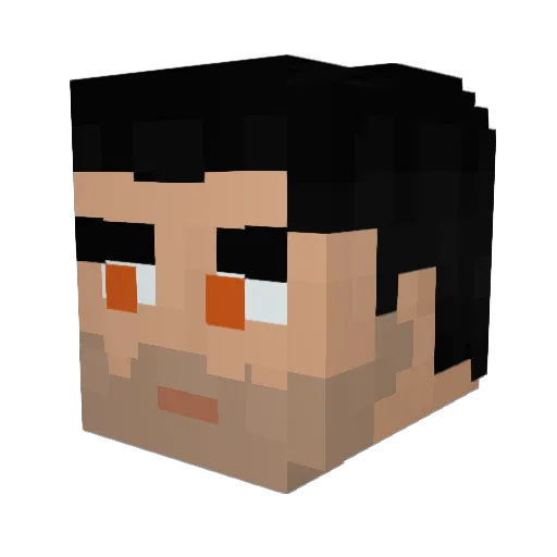 Rileyaustinjones Minecraft avatar head, 3D render