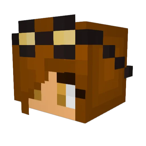Rileypilot Minecraft avatar head, 3D render