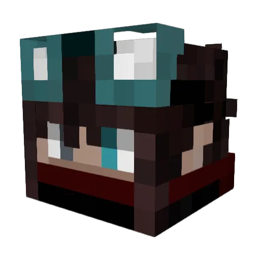 RileysX Minecraft avatar head, 3D render
