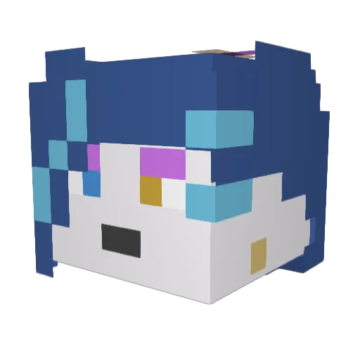 Rileysoso Minecraft avatar head, 3D render