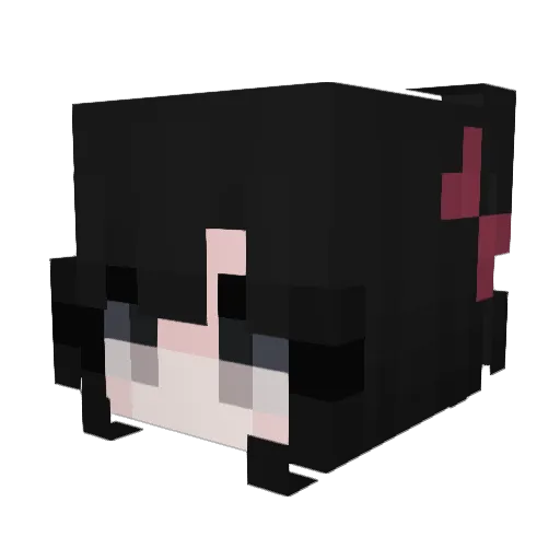 Riliane99 Minecraft avatar head, 3D render