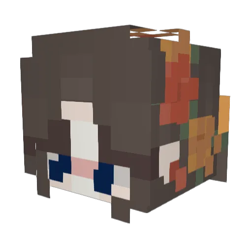 Riliphin Minecraft avatar head, 3D render