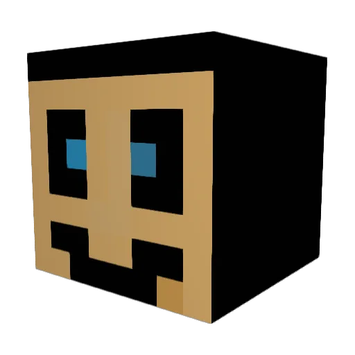 RillePeter01 Minecraft avatar head, 3D render