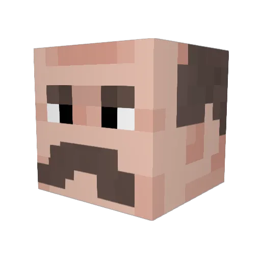 RillettesDeThon Minecraft avatar head, 3D render