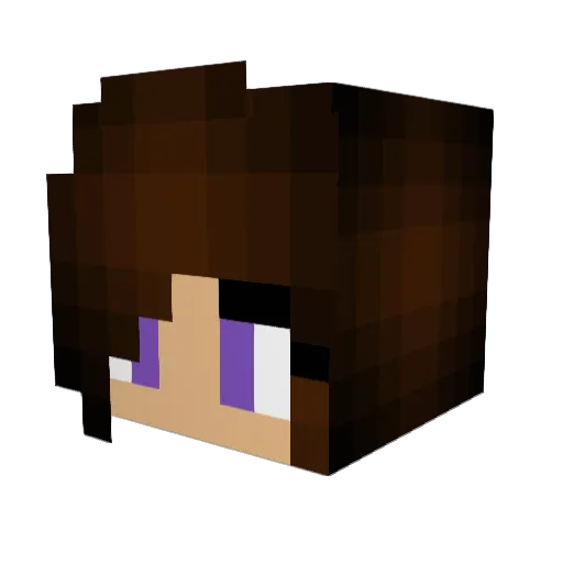 Riltea Minecraft avatar head, 3D render